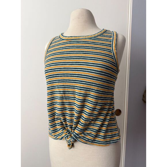 Madewell Audio Stripe knot front tank Medium - Picture 2 of 5